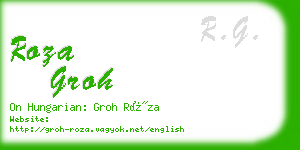 roza groh business card